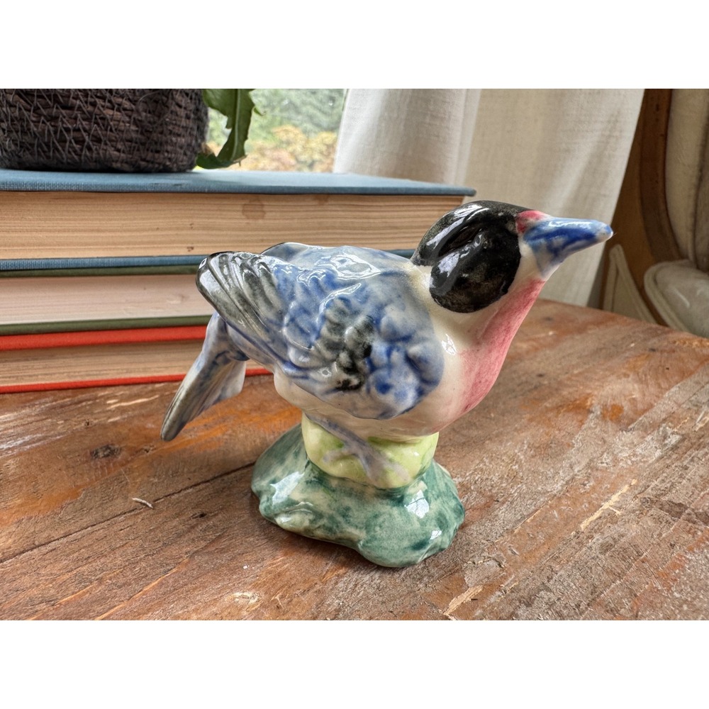 Vintage Stangl Bird 3594 Red-Faced Warbler Hand Painted Pottery Figurine